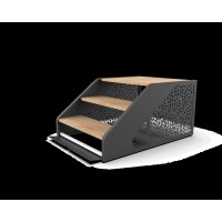 Poolex Pooltreppe Whirlpooltreppe "HEAVEN STEPS" Holztreppe - braun