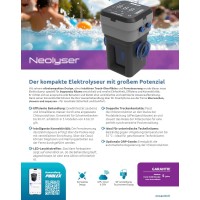 POOLEX Neolyser 15 g/h Salz-Elektrolysegerät kompakte Elektrolyse App-Steuerung