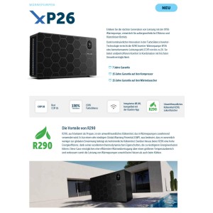 Fairland X26 Pool-Wärmepumpe XP26 Poolheizung R290 Inverter Modell 2026 | 22,5 kW