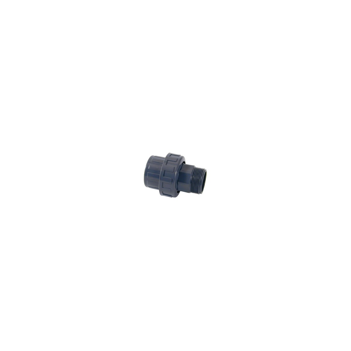 PVC Verschraubung 50 zu 1 1/2 inch Außengewinde