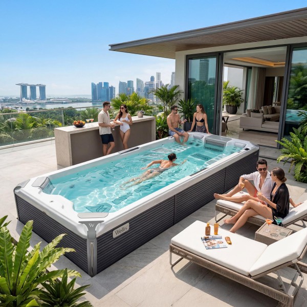 Wellis Amazonas W-Flow Grand Prix Swimspa | 550×235×147 cm