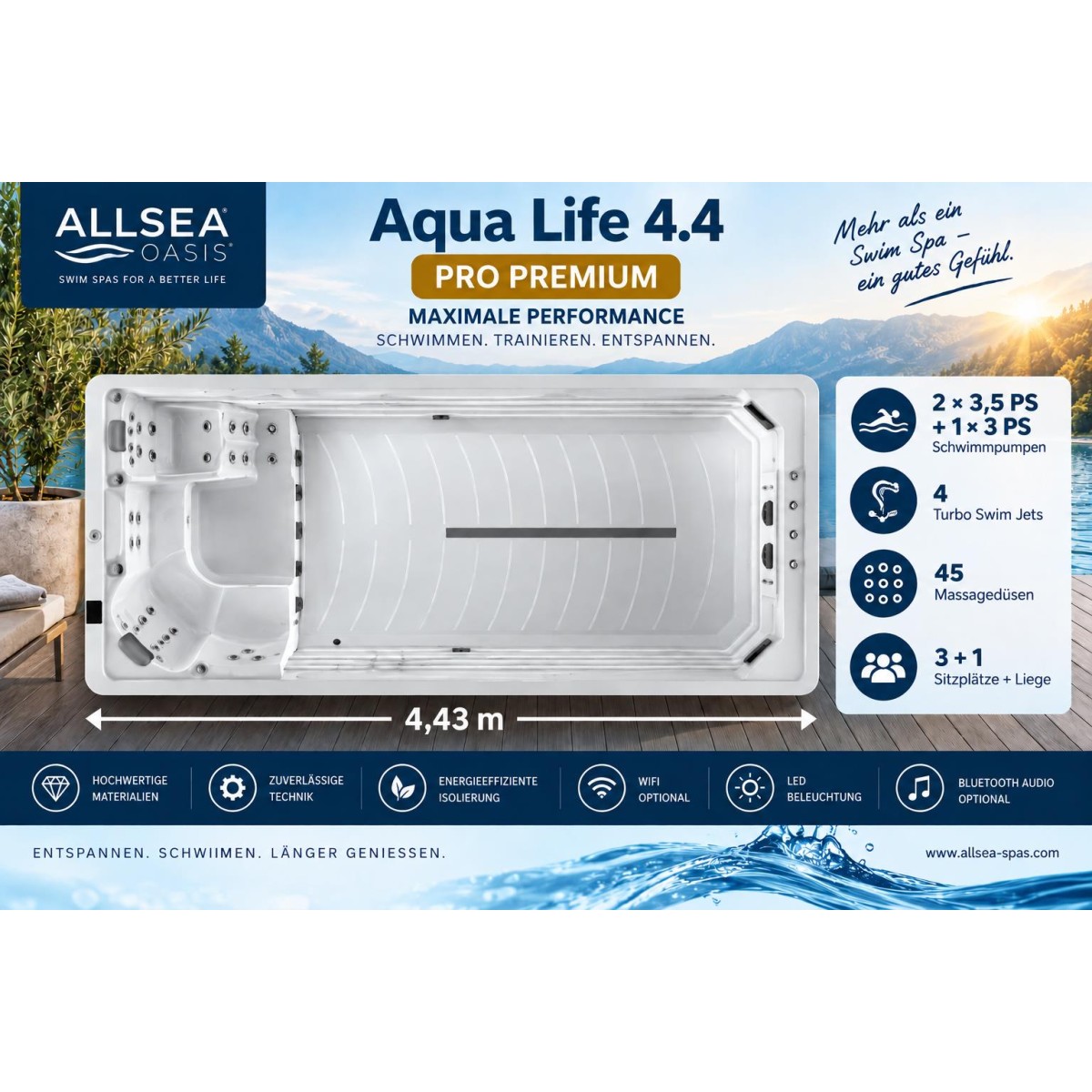 Allsea OASIS Aqua Life 4.4 Pro Premium & box