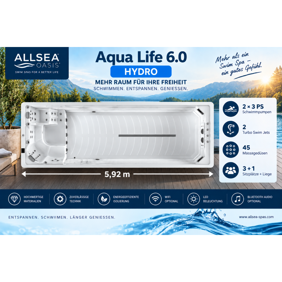 Allsea OASIS Aqua Life 6.0 Pro Premium & box