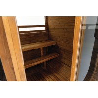 Hekla Outdoor Sauna Cube NERO 160 S - 160 x 235 x 225 cm 2 Personen FassSauna