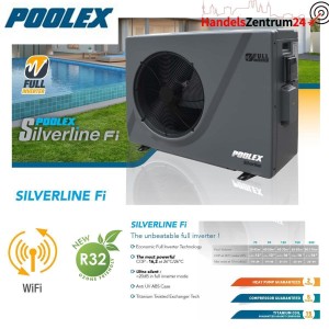 Poolex Silverline Wärmepumpe Full Inverter WIFI Abdeckung Poolheizung Mitsubishi Kompressor 15kW