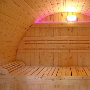 Gaia BELLA Barrel Außensauna Saunafass HOLL´s Sauna 160 x 205 x 220 cm