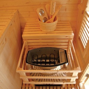 Gaia BELLA Barrel Außensauna Saunafass HOLL´s Sauna 160 x 205 x 220 cm