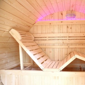 Gaia BELLA Barrel Außensauna Saunafass HOLL´s Sauna 160 x 205 x 220 cm