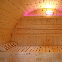 Gaia BELLA Barrel Außensauna Fasssauna Saunafass HOLL´s Sauna 160 x 205 x 220 cm