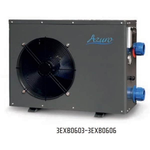 Azuro 3EXB0603 Poolpumpe Wärmepumpe Poolheizung WIFI DEFROST 8,5kW 40m3