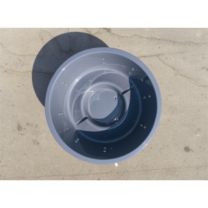 MOJO Badefass Badezuber 225mm HOTTUB mit Acryl-Schale Modell GRAND Round Out
