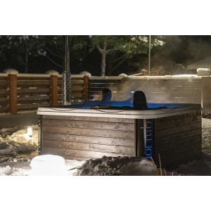 MOJODAS Badefass Badezuber 245 x 245 mm HOTTUB mit Acryl-Schale Modell MacauXL