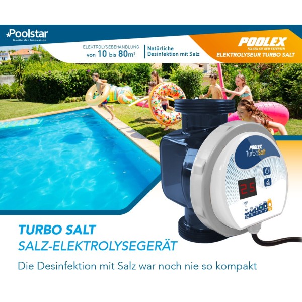 Poolex Turbo Salt 300 Salzelektrolyse Turbosalt Pool bis 40m³ Desinfektion o. Chlor