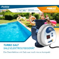 POOLEX TurboSalt kompaktes Salz-Elektrolysegerät für Pools 80m³